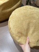 Fauteuil paresseux en mousse pour chambre à coucher, design compact une place, style moderne et minimaliste, tissu en coton et lin amovible