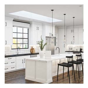 Armadietto da cucina francese Chic Set da cucina in legno massello americano effetto pietra calcarea - Product Image 1