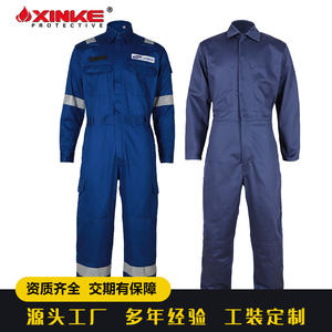 Overoles Ignífugos Xinxiang de Algodón 240Gsm, Color Azul Brillante y Rojo, Ropa de Trabajo para Ferrocarriles e Industrias Eléctricas, Ropa de Seguridad - Product Image 5