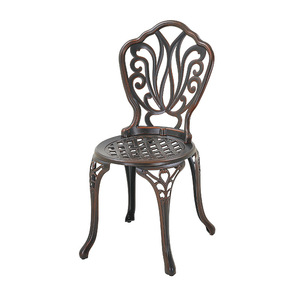 Chaise de jardin en aluminium moulé, mobilier d'extérieur traditionnel, résistant aux intempéries, une place - Product Image 1