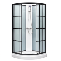 Cabine de douche intelligente anti-buée avec cadre en alliage d'aluminium, cabine de douche intelligente pour personnes âgées, design de salle de bain