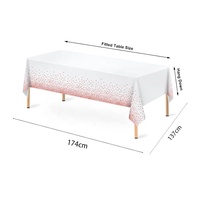 Noël bonne année anniversaire sexe révéler fête de mariage blanc nappe couverture jetable Rectangle nappe pour fête