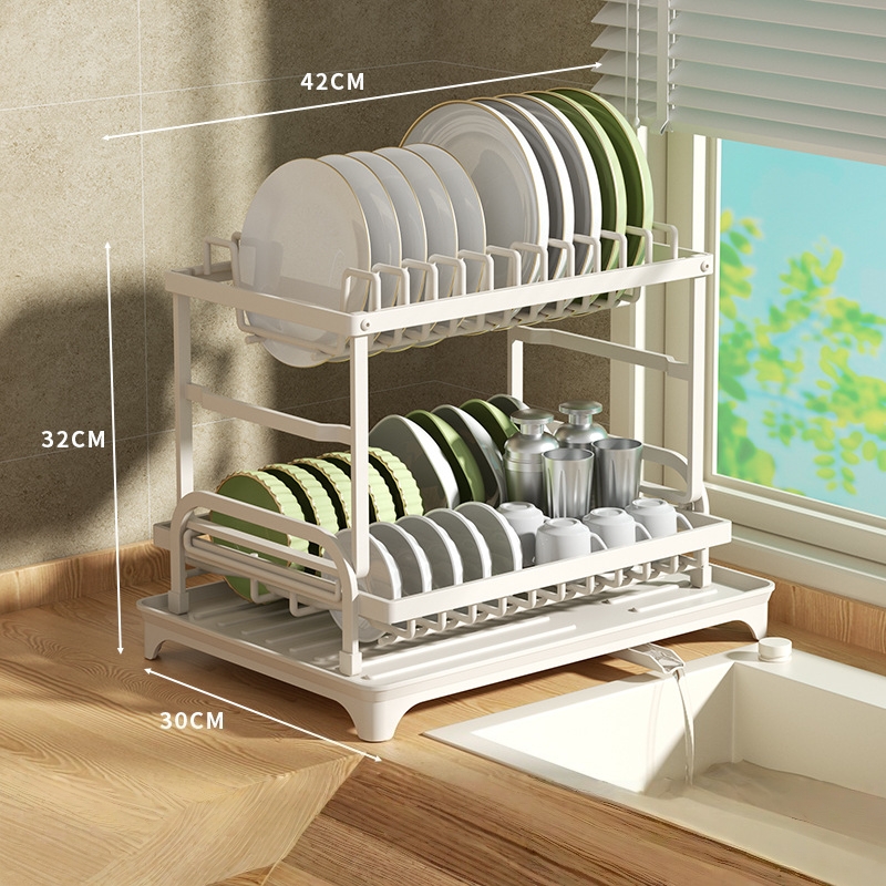 Escurridor de platos autodrenante - Modelo estándar blanco