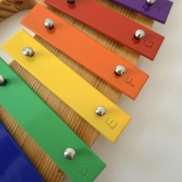 Wooden Metal 8 Note Percussion Instrument Kids Musical Toy Long Lasting Sweet Sound Fun Educational Develop Rhythm Music