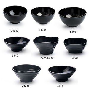Black plastic small bowls, soup bowls, rice bowls, hot <b>pot</b> restaurant self-service <b>dipping</b> sauce bowls, restaurant and hotel - Product Image 4