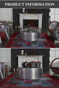 Pilot Style Living Room Glass Top Aluminum Base Conference <strong>Table</strong> Cigar bar Whiskey bar Central <strong>Table</strong> <strong>Coffee</strong> <strong>Table</strong> <strong>Circular</strong> - Product Image 3
