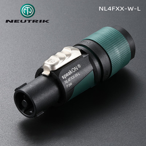 Conector Hembra Speakon de 4 Pines NEUTRIK NL4FXX-W-L, Terminal de Tornillo 37A, Carcasa de PA6/TPE, <span class=keywords><strong>IP20</strong></span>, para Sistemas de Audio Profesional - Product Image 1