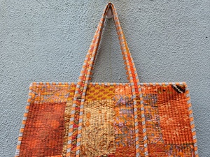 Sac fourre-tout matelassé en coton fait main 2026, grand sac de voyage en coton, sac à main de shopping, cadeaux pour elle pour femmes - Product Image 3