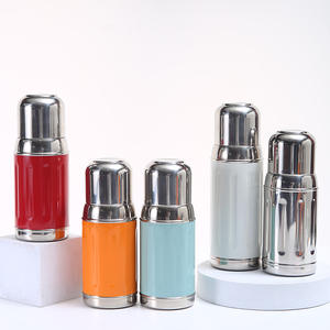 Bouteilles d'eau isothermes personnalisées en acier inoxydable 316 de 350 ml et 420 ml avec logo, style tasse à café romaine à double paroi - Product Image 2