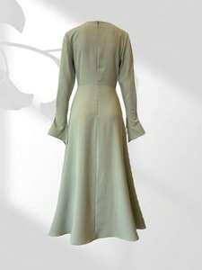 Nouvelles robes de soirée musulmanes en mousseline de soie et en géorgette pour femmes musulmanes 2026, vente en gros, haute qualité, satin, vêtements islamiques - Product Image 2