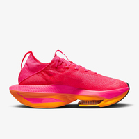 Chaussures de sport unisexes en tricot dégradé rose-orange, avec coussin d'air creux et semelle intermédiaire épaisse courbée, pour la course à pied et le marathon