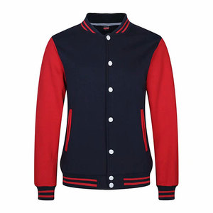 2021 vente en gros de haute qualité blanc coton mélange Polyester Style collège Baseball veste avec logo imprimé Baseball veste - Product Image 4