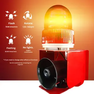 Klakson Alarm Kebakaran ABS Tahan Air Sirene Keras <span class=keywords><strong>120dB</strong></span> Lampu Strobo untuk Sistem Peringatan Darurat Keamanan Pabrik Gudang Industri - Product Image 2