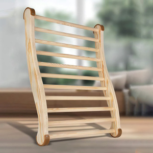 Accesorios de sauna de madera maciza en stock, respaldo de sauna en forma de S, cojín ergonómico para espalda en forma de onda para sauna - Product Image 1