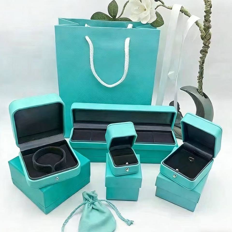 Direct Famous Blue Brand Jewelry Box Leather Jewelry Organizer Box ...