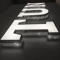 Lettres LED RGB multicolores à fort impact GFaceHigh, en acrylique 3D, en acier inoxydable, pour signalétique d'exposition, d'événement, de publicité, de logo