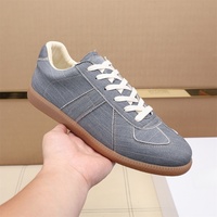 Chaussures de course décontractées rétro coréennes pour femmes et hommes, légères, en cuir véritable, à lacets, avec semelle souple et confortable