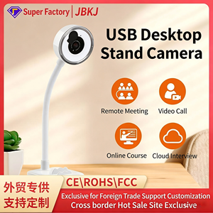 USB <strong>Webcam</strong> with Ring Light Mic Auto-Focus Desktop <strong>Stand</strong> for Video Calls, Online Classes Zoom Meetings - Product Image 5