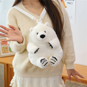 Leuke Campus Ijsbeer Pluche Rugzak Voor Herfst En Winter 2024, Lief En Schattig, Unieke Kinderrugzak Voor Meisjes - Product Image 5