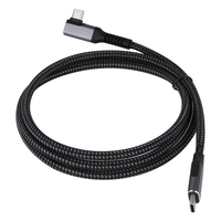 Kabel Data USB Type C VCOM 90 Derajat PD 100W 5A Pengisian Cepat dengan Jalinan Nilon, Video 8K Ultra HD, 40Gbps untuk Ponsel