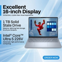   Ordinateur portable professionnel AI 16 pouces Intel Core Ultra 5 226V 16 Go LPDDR5X 1 To SSD 2,5K IPS 300 nits Windows 11 Office Clavier rétroéclairé