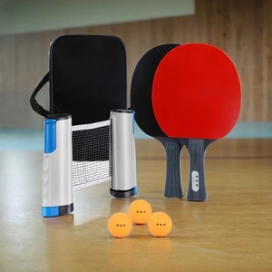 Raquettes de tennis de table, ensemble portable avec 2 raquettes, <span class=keywords><strong>4</strong></span> balles, ensemble de raquettes de tennis de table, 2 raquettes, balles trois étoiles - Product Image 4