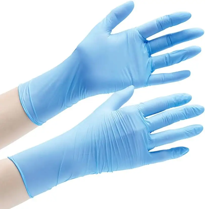 Fabrik latexfreie pulverhandschuhe Nitril einweghandschuhe blau