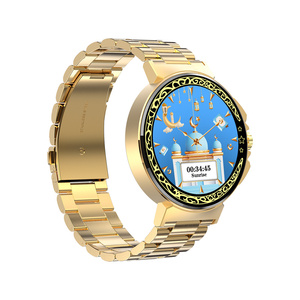 Montre connectée ronde YLW avec fonction <span class=keywords><strong>de</strong></span> prière automatique musulmane, localisateur Qibla, compteur <span class=keywords><strong>de</strong></span> rappels, surveillance cardiaque et du rythme sanguin - Product Image 4