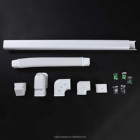 Gaine de ventilation flexible en PVC pour climatiseur mini-split, modèle Factory AC White Line Set Cover, pour usage domestique, durable et facile à installer.