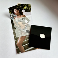 Cadeau-cadeau personnalisé pour marque de maillots de bain tendance, porte-cadeau, enveloppe noire, code QR, carte PVC, emballage cadeau VIP pour magasin de vêtements