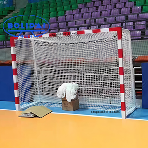 Usine fabrique des buts <span class=keywords><strong>de</strong></span> handball en alliage d'aluminium ou en acier <span class=keywords><strong>de</strong></span> 3*2m avec filets, poteau <span class=keywords><strong>de</strong></span> handball d'intérieur - Product Image 1