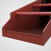 Crible vibrant beige sur mesure certifié ISO9001 avec goulotte de décharge rouge et cadre de support bleu pour la déshydratation minière
