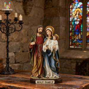 Decoración Navideña para el Hogar, Sagrada Familia Católica, Jesús, Virgen María, Colección de Resina - Product Image 3