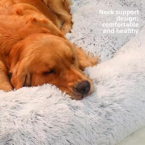 Cama de perro de felpa larga personalizada para que los humanos sepanzuelen encima, cama cálida para mascotas en invierno, cama extra grande para perros - Product Image 3