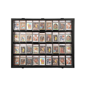 Étui de présentation pour cartes de baseball Zumazhu TMSCD002 24*31 pouces, verrouillable, noir, pour cartes de sport à collectionner, avec acrylique transparent, logo personnalisé acceptable - Product Image 2