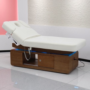 Lit de beauté électrique en bois massif, lit de massage pour salons de beauté et centres de santé, multifonctionnel pour massage corporel SPA et tatouage - Product Image 1