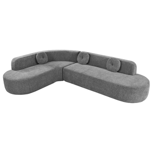 Canapé Chaise Longue Courbé 1, 2 ou 3 Places en Tissu d'Ameublement Velours Bouclé Effet <span class=keywords><strong>Laine</strong></span> d'Agneau Cloud pour Hôtel et Studio - Product Image 6