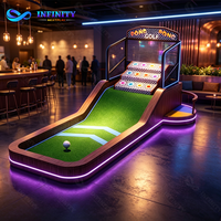 Plan d'affaires pour mini-golf commercial intérieur, parcours d'aventure de mini-golf à 9 ou 18 trous sur le thème du néon, fabricant pour événements