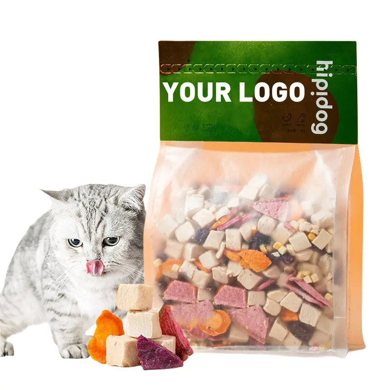 Private Label OEM Freeze Dried Chicken Fish for Cats Dogs Portable Cat Treats Pet Snacks Dry Pet Foods