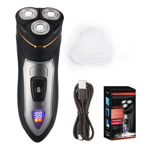 Electric Shaver Rotary <b>Type</b> <b>C</b> Charging Waterproof IPX7 LED Display Portable Men's Shaver - Product Image 1