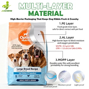 Sachet d'emballage alimentaire pour animaux de compagnie à fond plat et soufflet latéral, personnalisable, 1kg, 1.5kg, 2kg, 5kg, 10kg, 10lb, 15lb, 20lb, pour aliments pour chats et chiens - Product Image 4