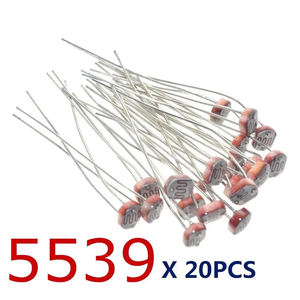20pcs x 5539光敏电阻LDR 5MM光敏电阻批发和零售光电导电阻 - Product Image 1