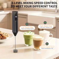 En stock, batteur électrique rechargeable à 3 vitesses, fouet, mousseur à lait, mousseur à crème avec 3 têtes et étui pour un usage domestique