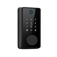 Serrure de porte intelligente à empreinte digitale avec application TTLock, déverrouillage par mot de passe/carte/clé, serrure électrique Tuya pour porte en bois