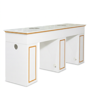 Vente en gros de table de manucure pour le soin des ongles (double) du Vietnam Mobilier de salon de manucure avec séchoir Équipement de salon de beauté - Product Image 1