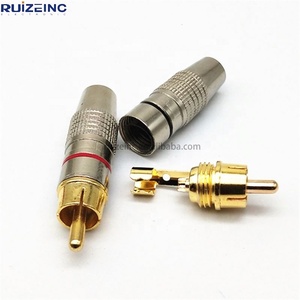 หัวเชื่อม RCA ตัวผู้หัวเชื่อมสัญญาณเสียงและปลั๊กเสียบ RCA หัวต่อสำหรับการตรวจสอบ - Product Image 2
