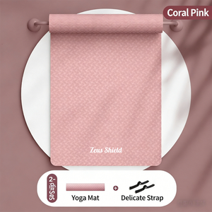 Tapete de <span class=keywords><strong>Yoga</strong></span> Ecológico de Doble Capa de TPE de 6mm con Correa de Transporte, Antideslizante, Plegable, Duradero, con Logotipo Personalizable e Impresión UV - Product Image 1
