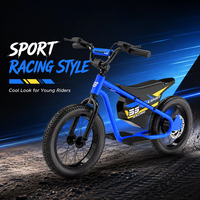 Vélo d'équilibre électrique pour enfants 16 pouces, moteur sans balais 250W avec pneus tout-terrain, moto électrique pour enfants
