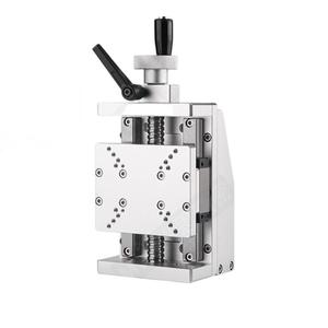 Mesa Deslizante Manual con Manivela, Plataforma de Riel Guía con Husillo de Rosca, Mesa de Trabajo de Ajuste Fino, Mesa Lineal de Precisión de Alta Resistencia con <span class=keywords><strong>Rodamientos</strong></span> - Product Image 1