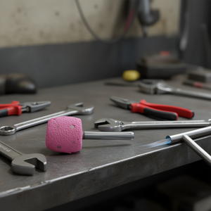 Meule vitrifiée rose pour le polissage et l'affûtage des métaux - Product Image 3